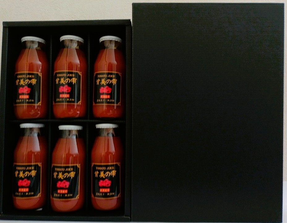 トマトジュース「甘美の雫」180ml×6本  無添加・濃縮果汁 北海道産